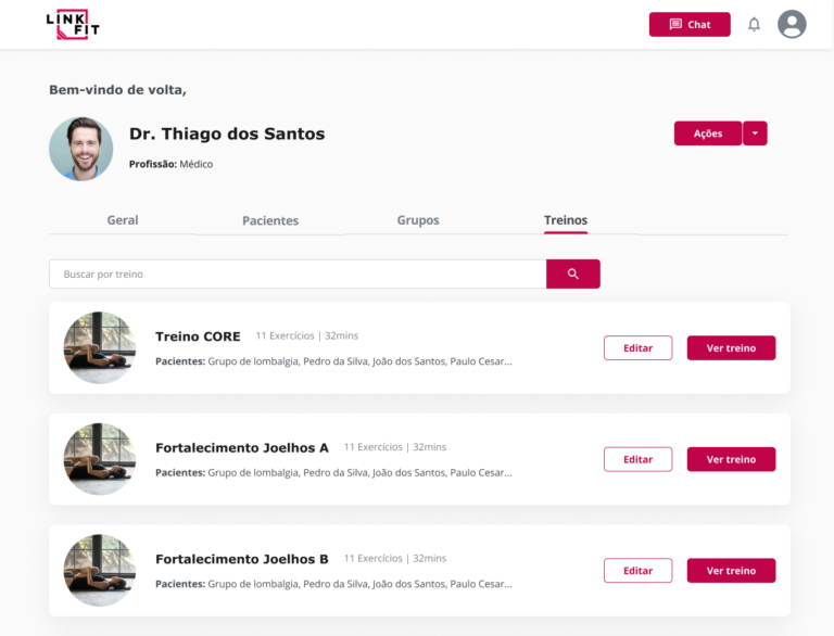 Customize os treinos dentro de uma biblioteca com mais de 500 exercícios pré definidos