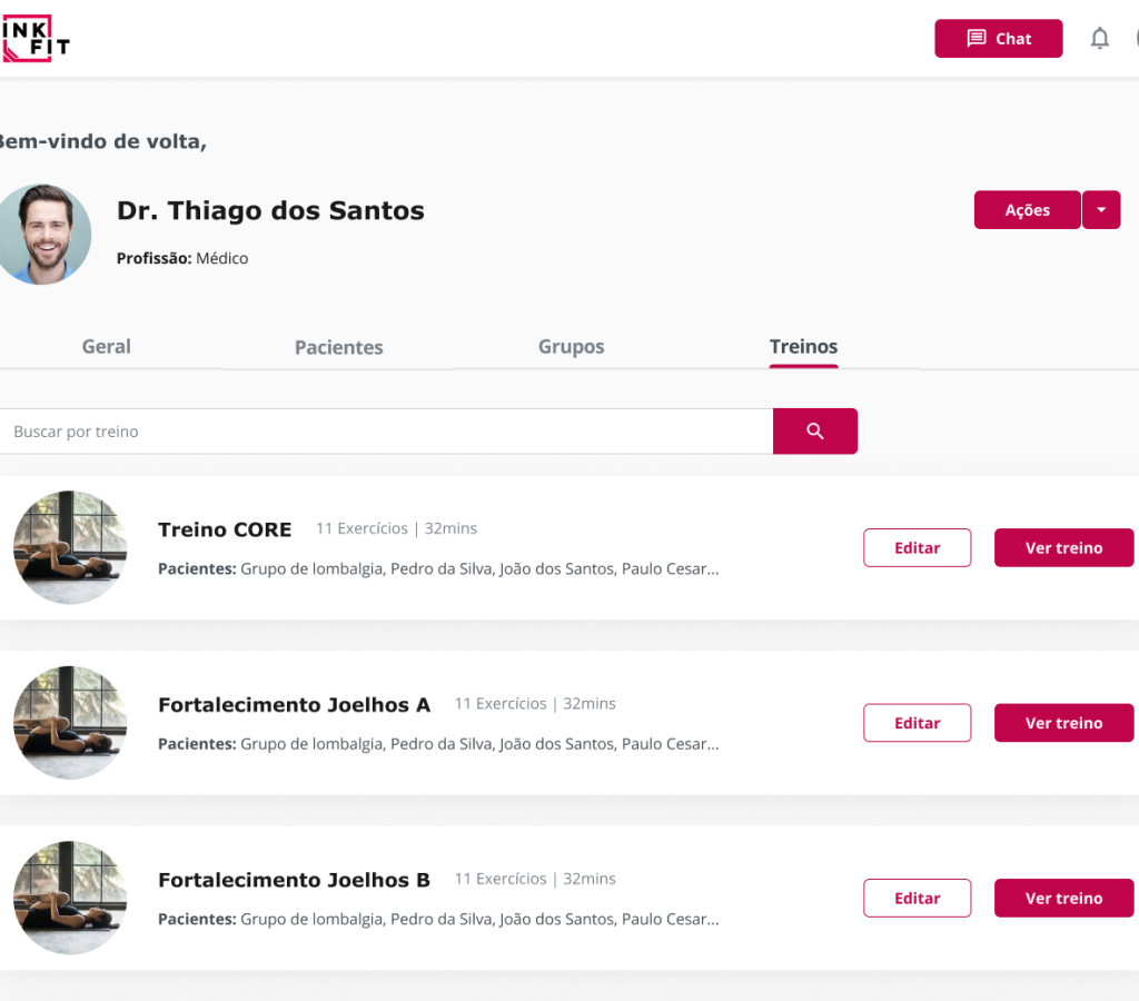 Customize os treinos dentro de uma biblioteca com mais de 500 exercícios pré definidos
